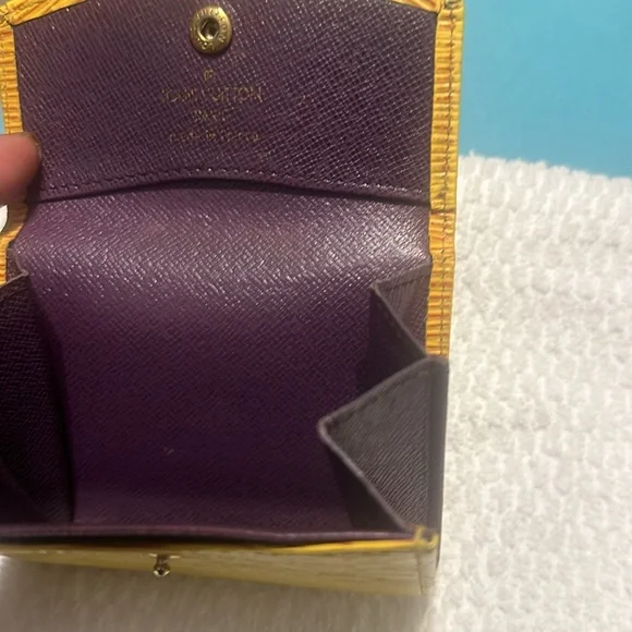 Louis Vuitton yellow coin case